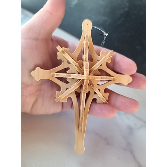 Wooden Cross Christmas Ornament - Picture 9 of 10